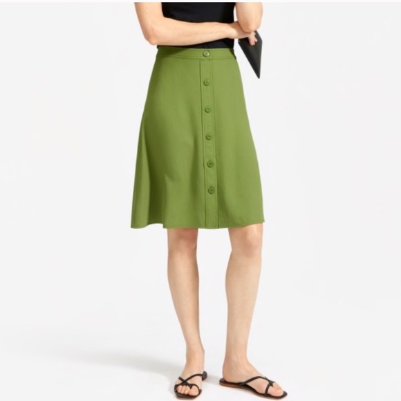 Everlane Dresses & Skirts - Everlane Japanese GoWeave Swing Skirt Fig Green 16
